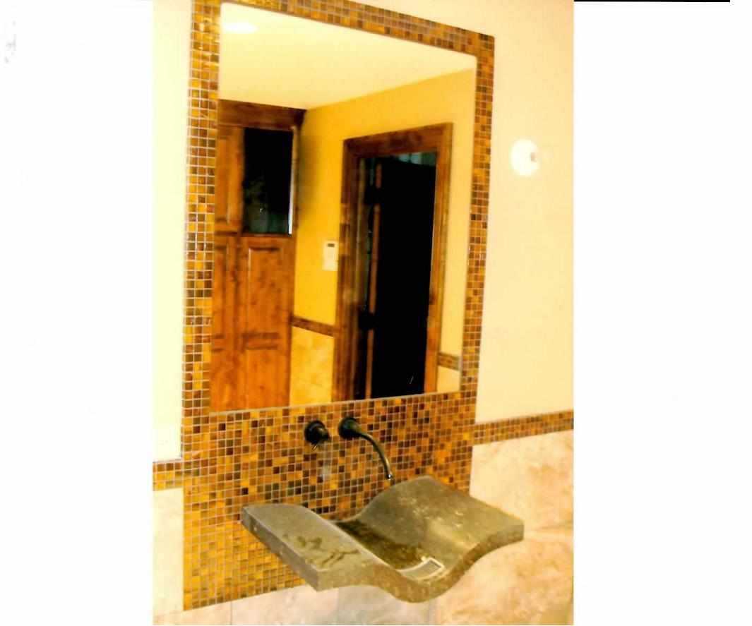 Glass Mosaic Bathroom Sink, Chicago Area - JW Construction & Design Studio Services